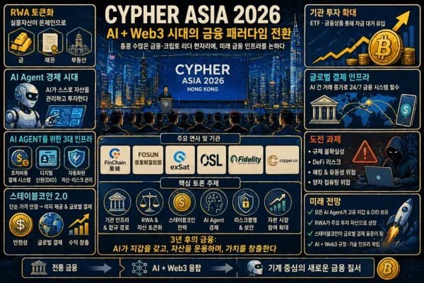 “AI·RWA·스테이블코인 대격돌”…홍콩 ‘CYPHER ASIA 2026’, 금융 패러다임 전환 신호탄