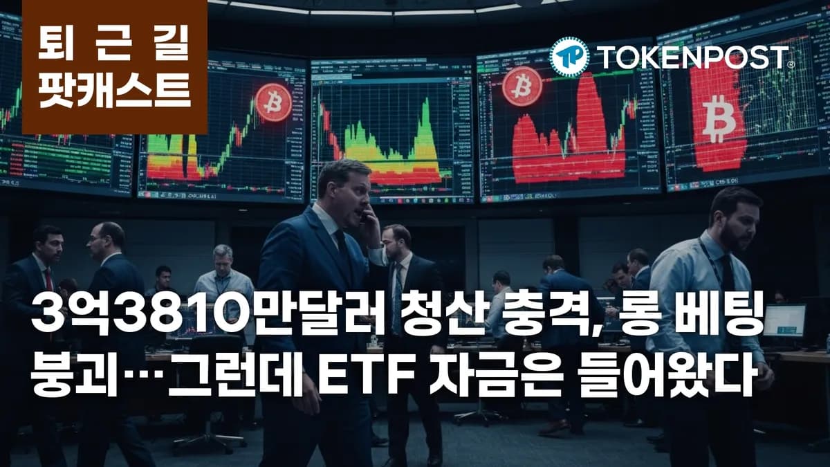 5월 11일 퇴근길 팟캐스트 — 3억3810만달러 청산 충격, 롱 베팅 붕괴 속 ETF 자금은 유입 - TokenPost