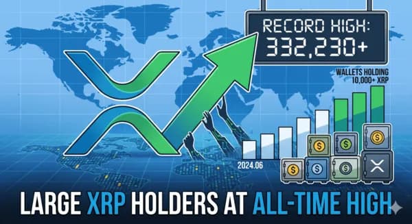 "개미는 가고 고래가 왔다" XRP 1만 개 보유 지갑 역대 최다…폭발적 전조현상인가