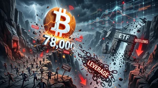 레버리지 과열에 찬물 끼얹은 ETF 유출… 비트코인 7만 8,000달러 선 지지력 시험