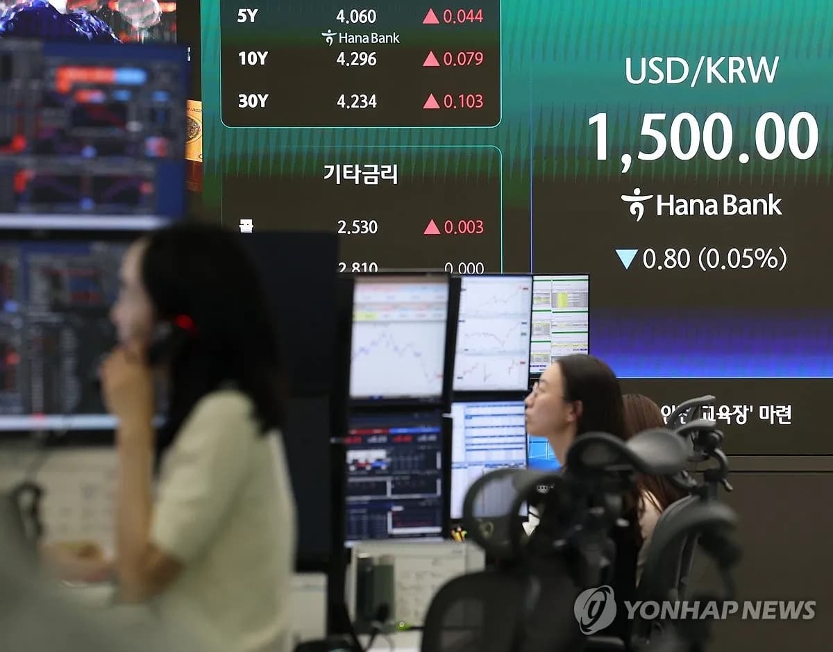 원/달러 환율, 1,500원대 유지…외국인 주식 매도 지속 - TokenPost