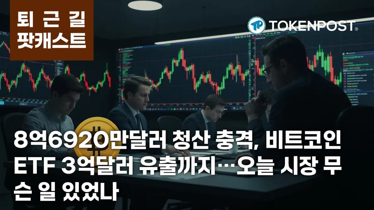 8억6920만달러 청산 충격에 BTC ETF 3.3억달러 유출, iM뱅크 원화 스테이블코인 PoC 완료