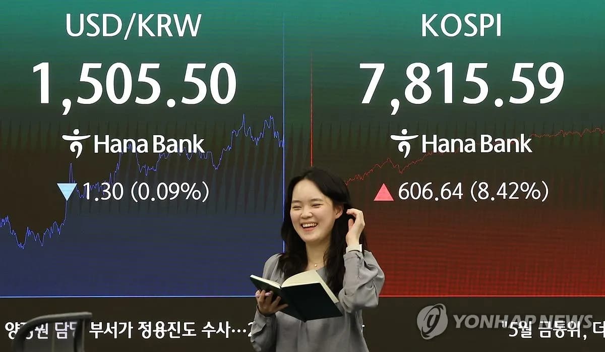 코스피, 반도체주 힘입어 하루 만에 8% 급등...7,800선 회복 - TokenPost