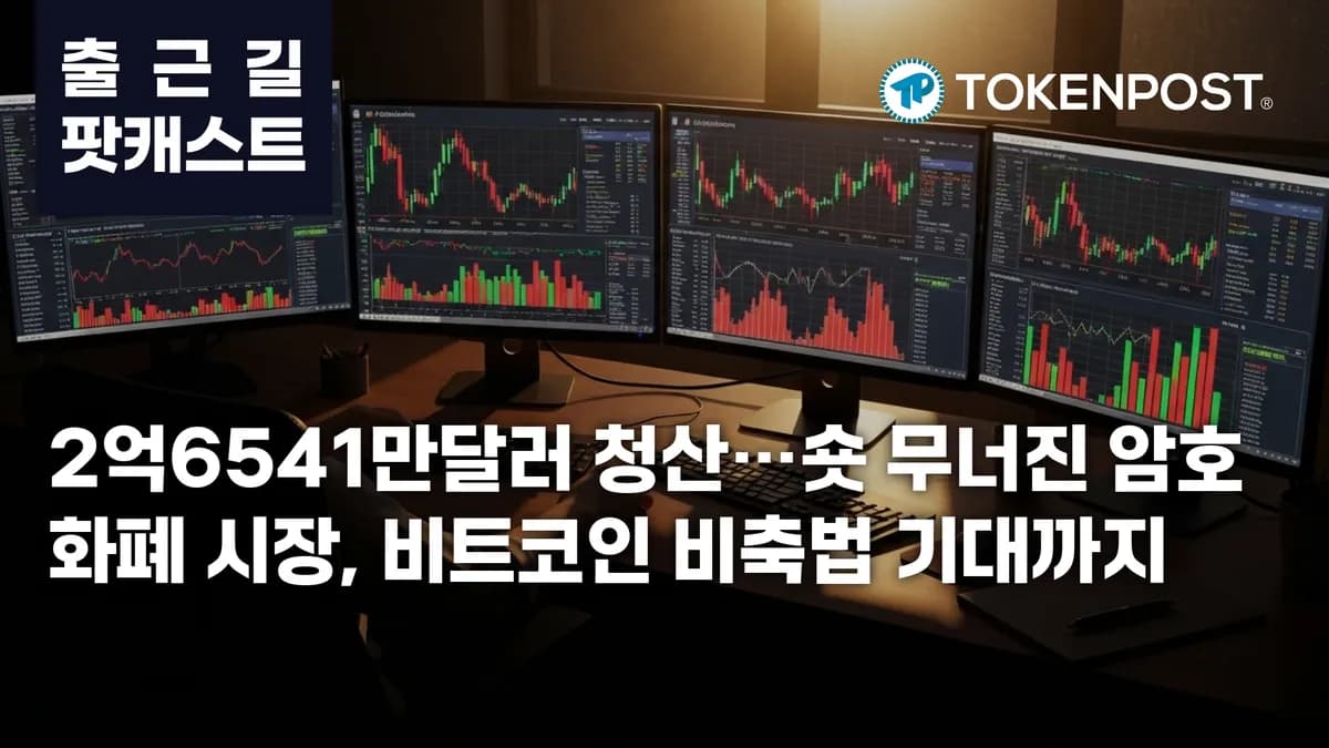 5월 22일 출근길 팟캐스트 — 2억6541만 달러 숏 위주 청산, 미국 비트코인 비축법 기대까지 겹쳤다 - TokenPost