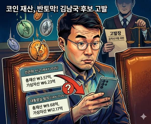 '반토막 난 코인재산' 김남국, 선거법 위반 혐의로 결국 피고발