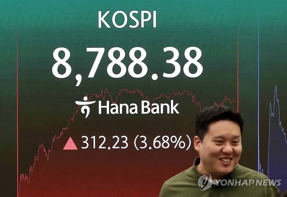 ํธ๋ฅด๋ฌด์ฆ ๋ด์ ์ถฉ๊ฒฉ์ ์ผ๋ณธ ์ํ ์๊ธฐ, ์ฝ์คํผ 8,788 ์ ๊ณ ๊ฐยท๋ธ๋๋ก ETF 1.6์กฐ ์ ์ถ