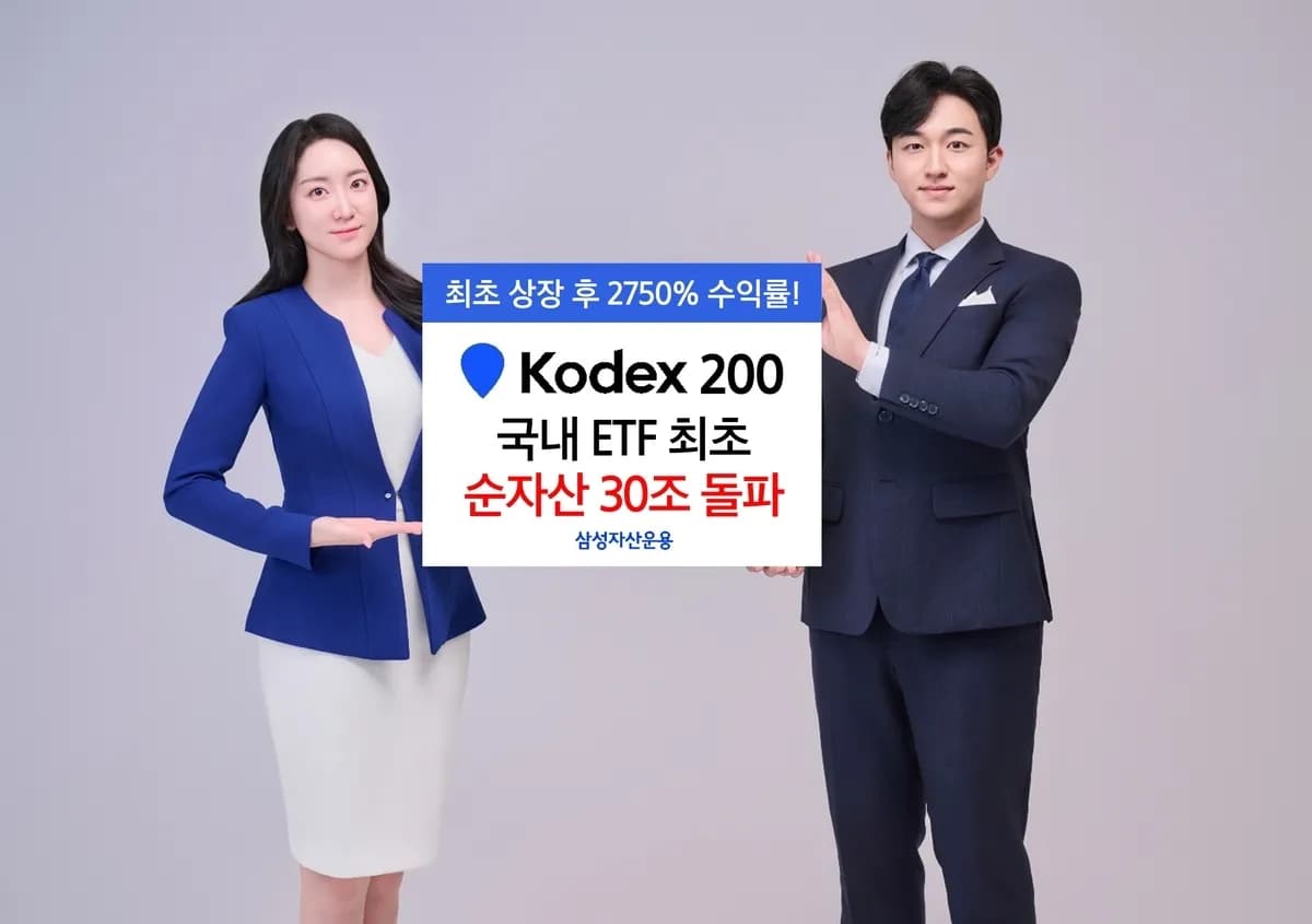 삼성자산운용, KODEX 200 순자산 30조 원 돌파…대형 반도체주 영향력 돋보여 - TokenPost