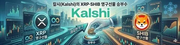 ๋ฏธ ์ํธํํ ์์ฅ์ ์ง๊ฐ๋ณ๋, ์นผ์(Kalshi)์ XRPยทSHIB ์๊ตฌ์ ๋ฌผ ์น๋ถ์