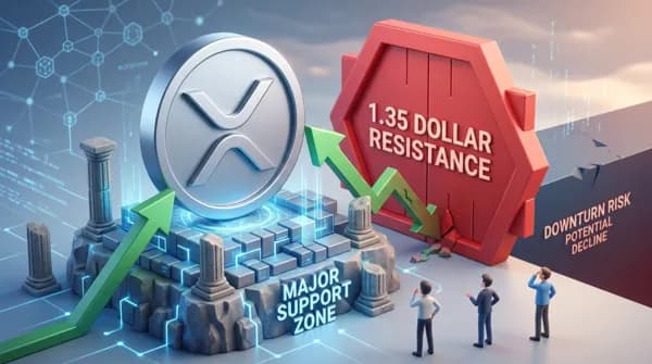 1.1달러 급락 후 기습 반등… 리플(XRP), 주요 지지선 턱걸이에도 “1.35달러 돌파가 추세 전환 분수령”