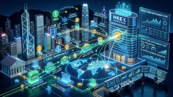 홍콩거래소(HKEX), CBDC 연계 야간 증거금 결제 실험… 24시간 청산 인프라 구축