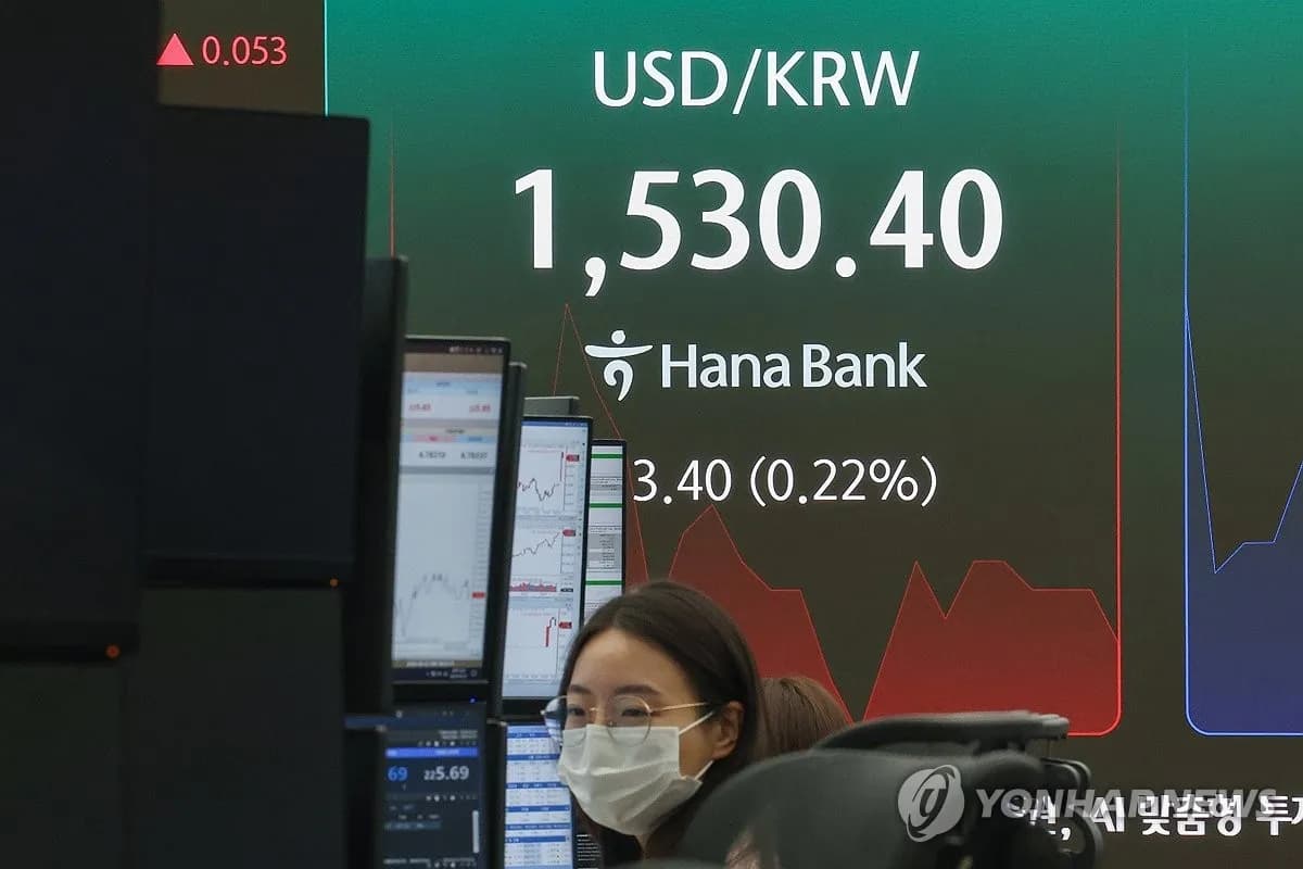 원/달러 환율, 달러 강세와 외국인 자금 이탈로 1,540원 근접 - TokenPost