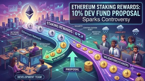 이더리움 스테이킹 보상 10% 개발비 전환 제안… 재정 모델 논란