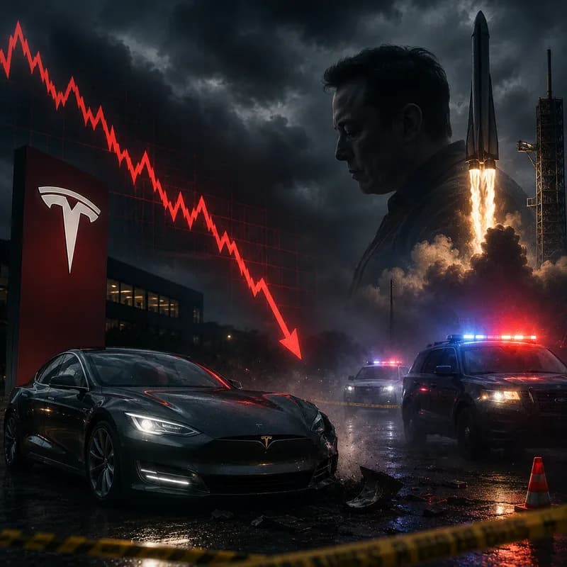 테슬라(TSLA), 주가 급락·사망 사고 이중 악재...스페이스X(SPCX) 합병 진실은?