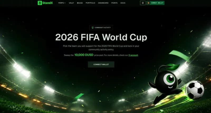스탠드엑스, 2026 월드컵 트레이딩 캠페인 출시…최대 7천 DUSD 규모 - 블록스트리트