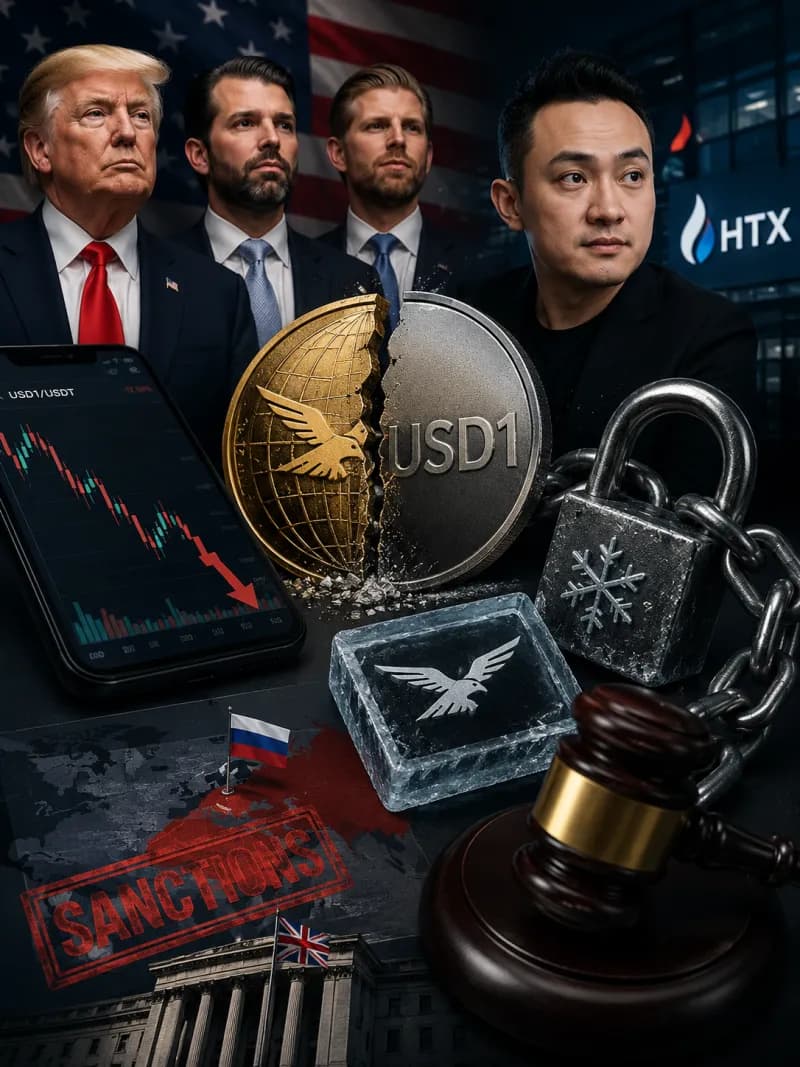 HTX, 트럼프家 USD1 상장폐지 - 블록스트리트