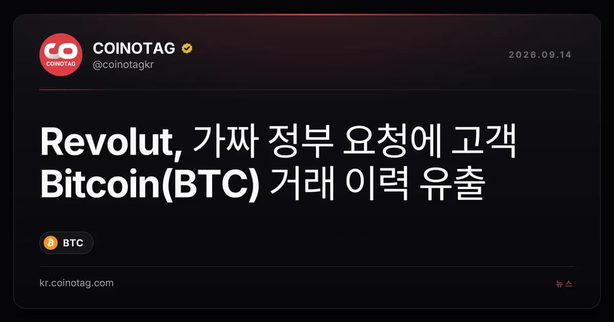 Revolut, ๊ฐ์ง ์ ๋ถ ์์ฒญ์ ๊ณ ๊ฐ Bitcoin(BTC) ๊ฑฐ๋ ์ด๋ ฅ ์ ์ถ