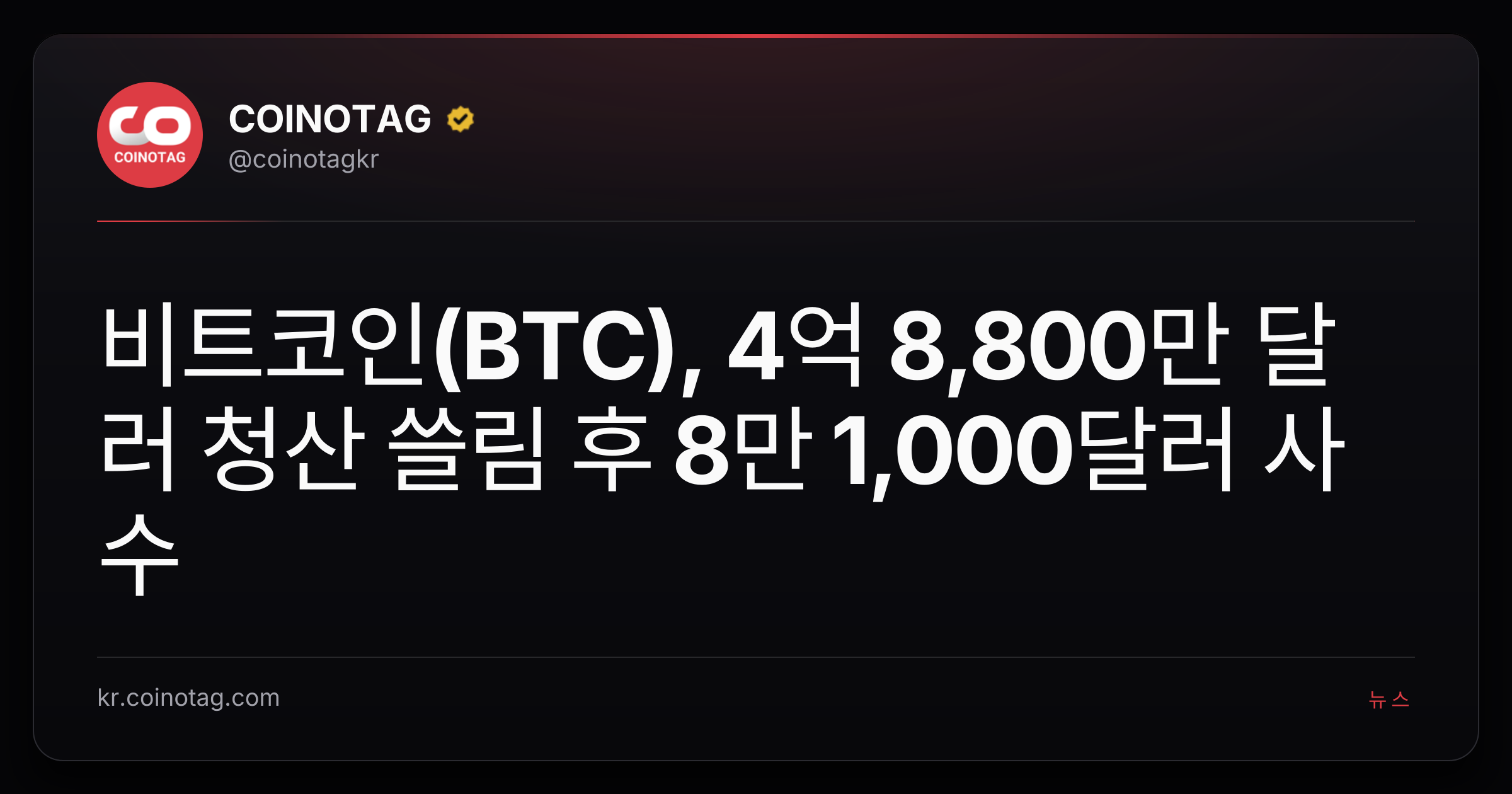 비트코인(BTC), 4억 8,800만 달러 청산 쓸림 후 8만 1,000달러 사수