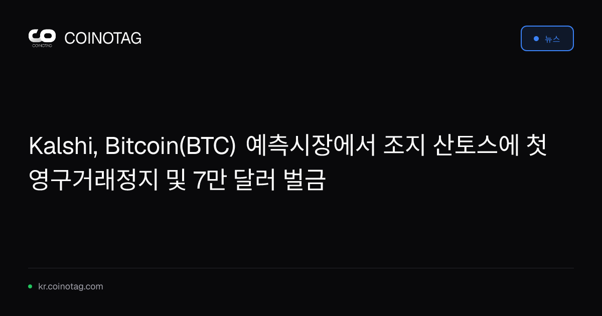 Kalshi, Bitcoin(BTC) 예측시장에서 조지 산토스에 첫 영구거래정지 및 7만 달러 벌금